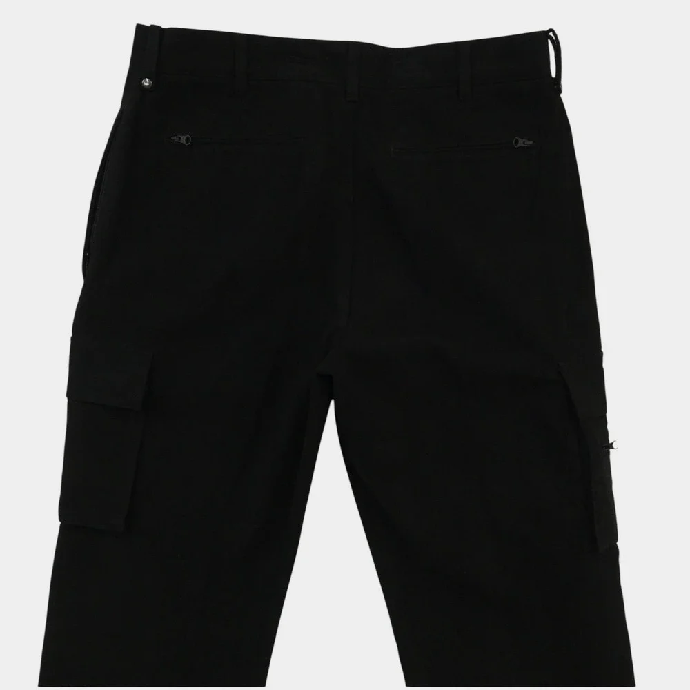 VINTAGE Banana Republic Mens Black Cotton‎ Utility Cargo Pants 35x32 Straight